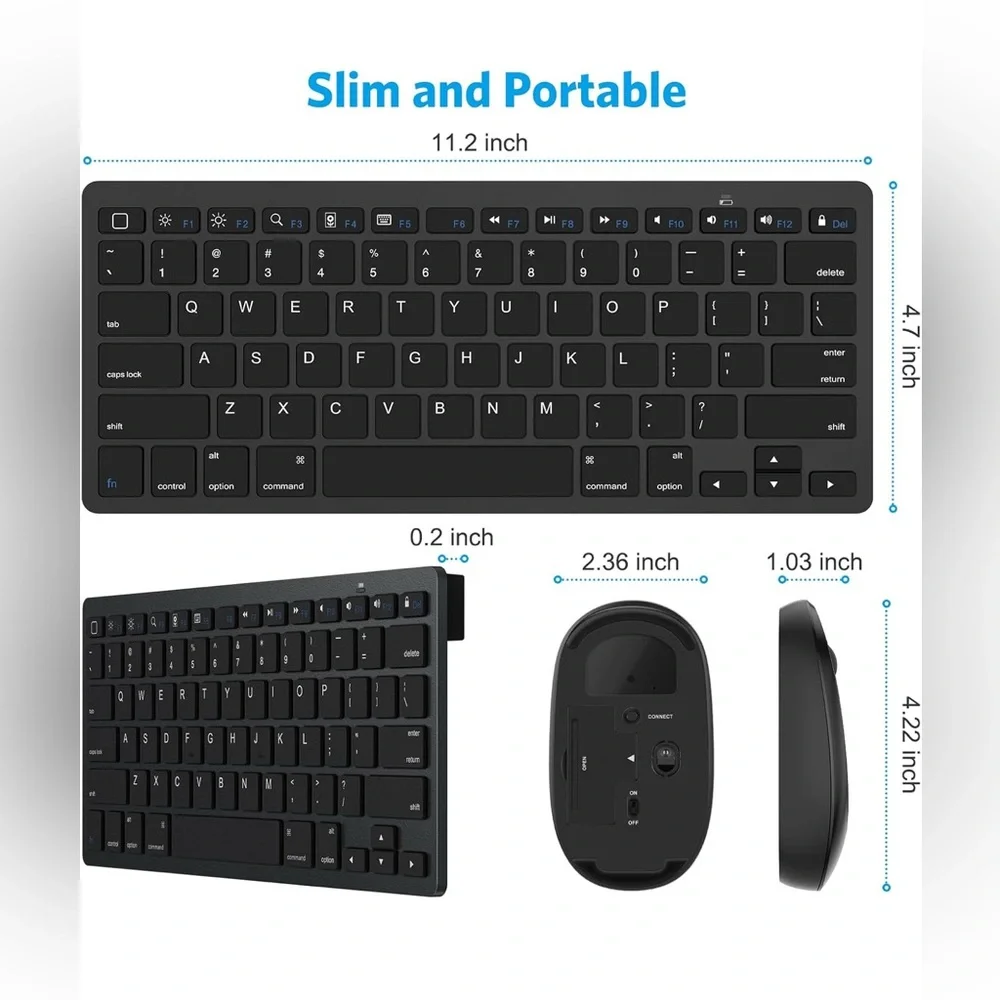 Wireless Silver Keyboard and Mouse Set